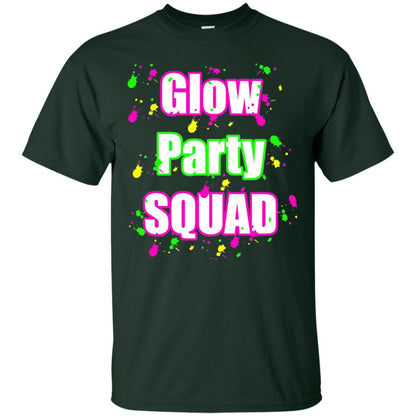 Glow Party Squad Paint Splatter Effect Neon Glow Party Shirt For Girls Forest