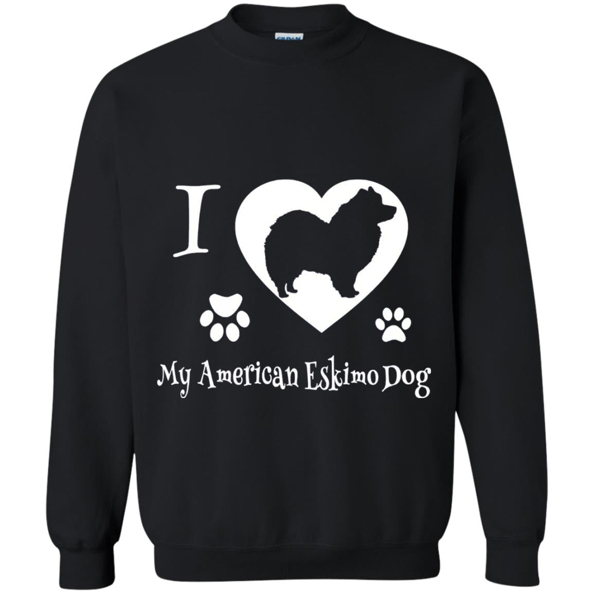 Dog Lover T-shirt I Love My American Eskimo Dog Black
