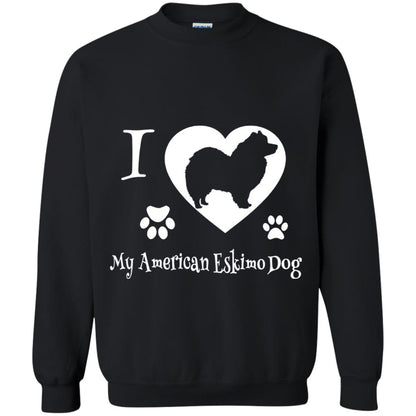 Dog Lover T-shirt I Love My American Eskimo Dog Black