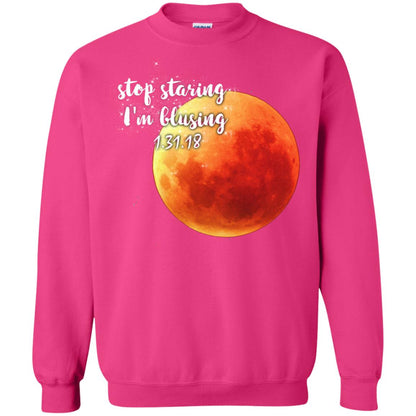 Blood Moon T-shirt Stop Staring I_m Blusing 1.31.18 Heliconia