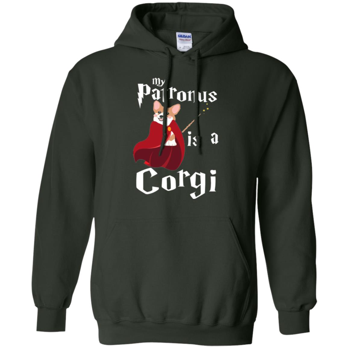Dog Lover T-shirt My Patronus Is A Corgi Forest Green