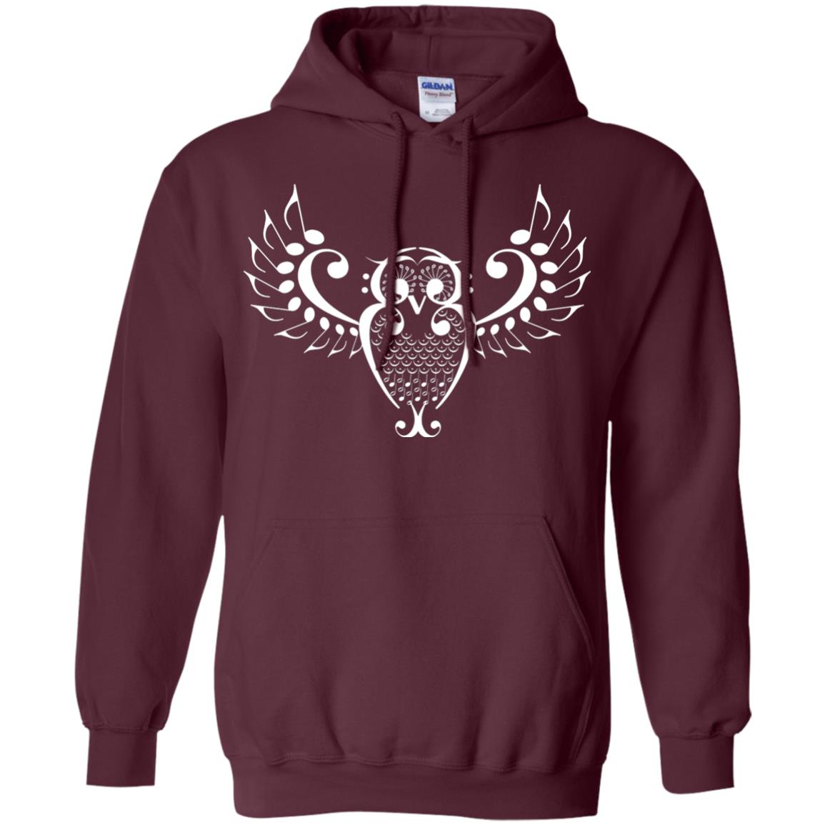 Music Owl Note Notes Musician Shirt Maroon