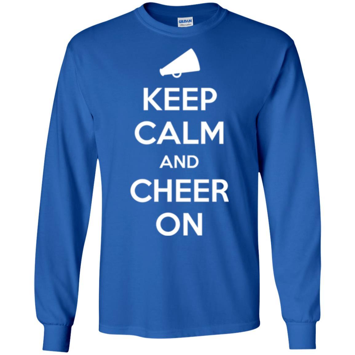 Cheerleader T-shirt Keep Calm And Cheer On Royal