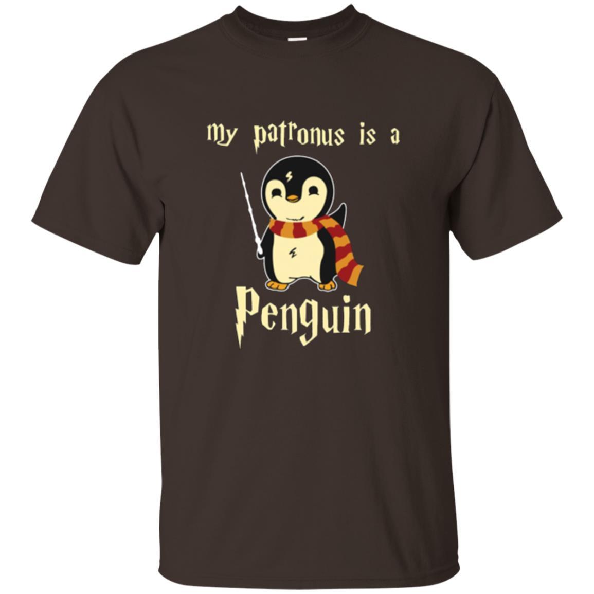Penguin Lover T-shirt My Patronus Is A Penguin Dark Chocolate