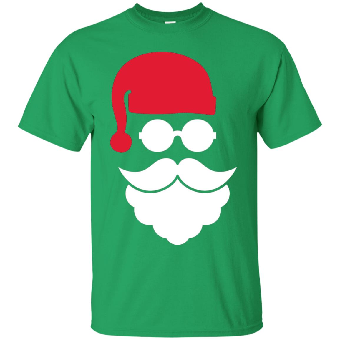 Christmas Shirt Santa Claus Face Irish Green