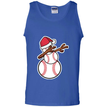 Christmas T-shirt Dabbing Snowman Baseball Royal