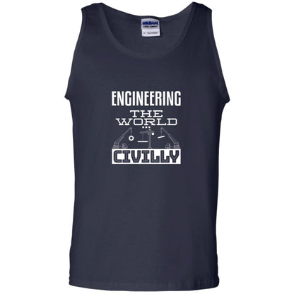 Engineering The World Civilly Civil Engineer T-shirt Navy