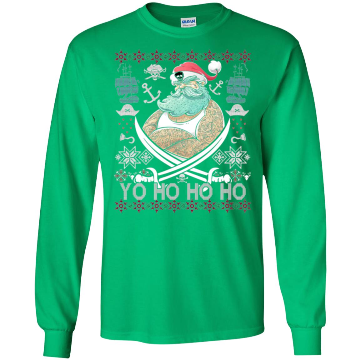 Christmas T-shirt Santa Pirate Irish Green