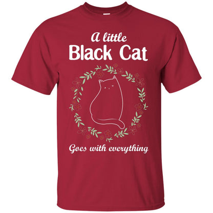 A Little Black Cat Goes With Everything Shirt Cardinal
