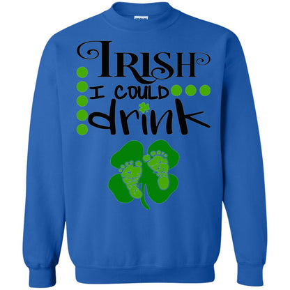 Baby Irish I Could Drink Pregnancy St Patrick_s Day T-shirt Royal
