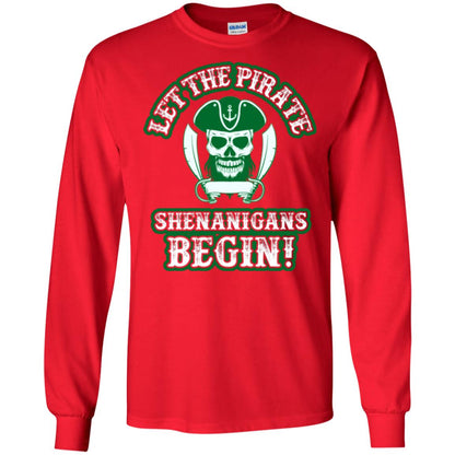 Saint Patrick's Day T-shirt Let The Pirate Shenanigans Begin Red