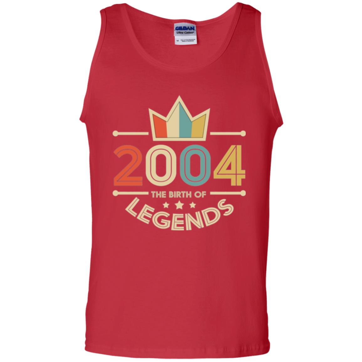 Brithday T-shirt Vintage 2004 The Birth Of Legends Red