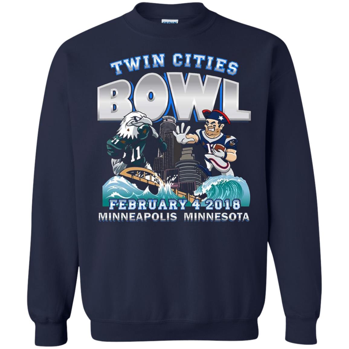 Football Lover T-shirt Twin Cities Bowl Navy