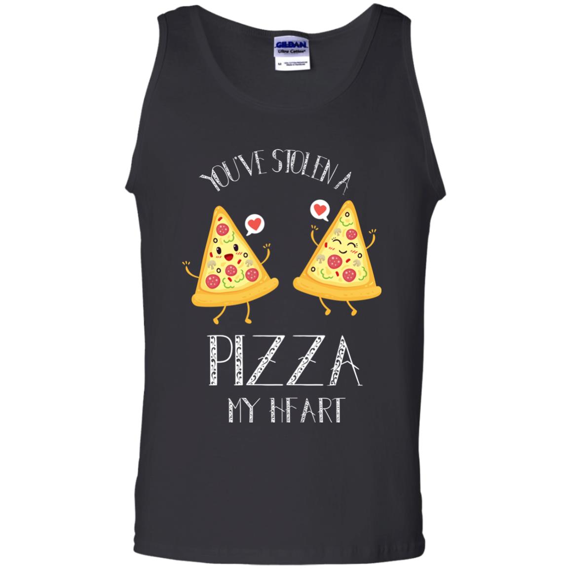 Pizza Lover T-shirt You've Stolen A Pizza My Heart Black