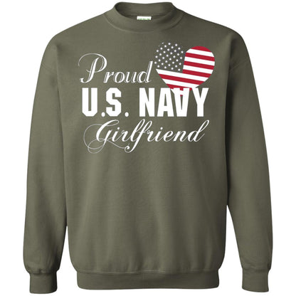 Pride U.s. Army Shirt Proud Navy Girlfriend Heart Military Green