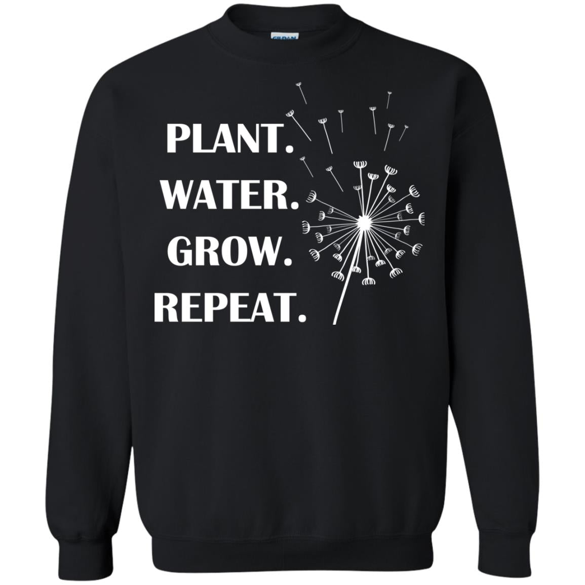 Plant Water Grow Repeat Gradener T-shirt Black