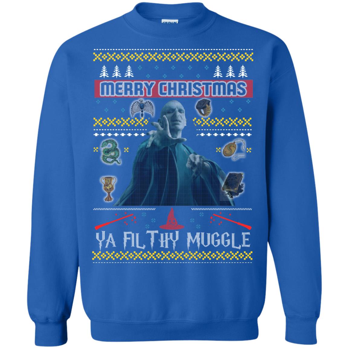 Merry Christmas Ya Filthy Muggle Harry Potter Fan T-shirt Royal
