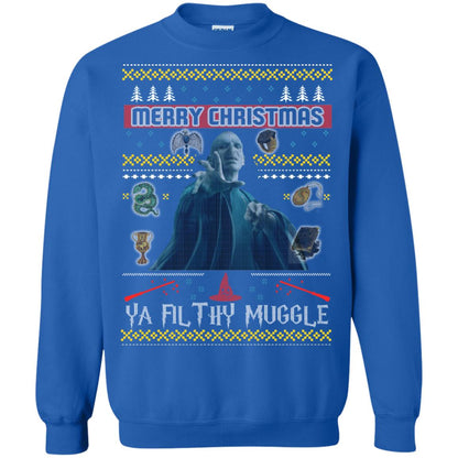 Merry Christmas Ya Filthy Muggle Harry Potter Fan T-shirt Royal