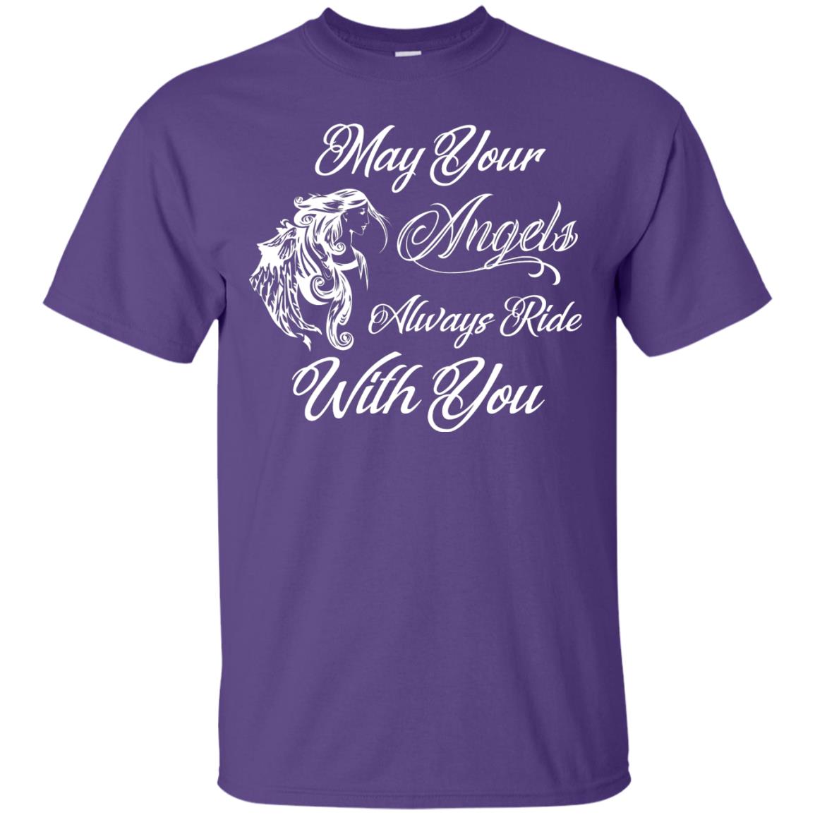 May Your Angels Always Ride With You Best Shirt For Bike Rider Purple