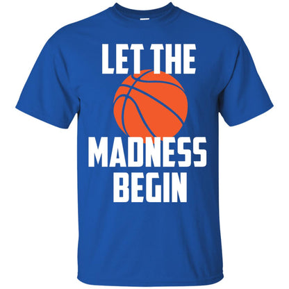 Let The Madness Begin Basketball Player Shirt Royal
