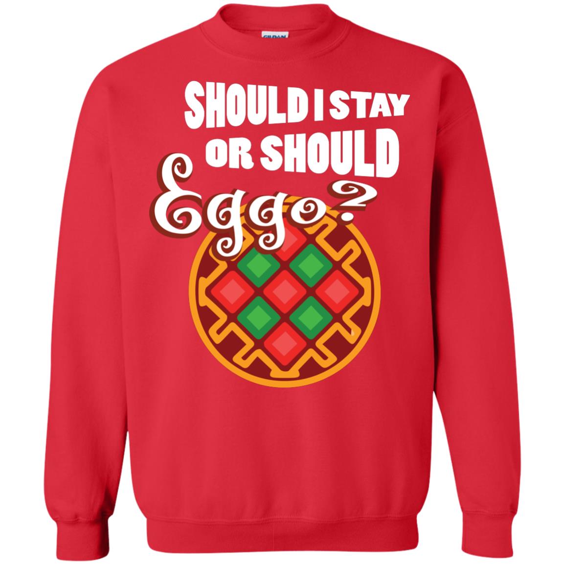 Waffle Lover T-shirt Should I Stay Or Should Eggo Red