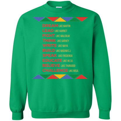 Black History African American Heroes T-shirt Irish Green