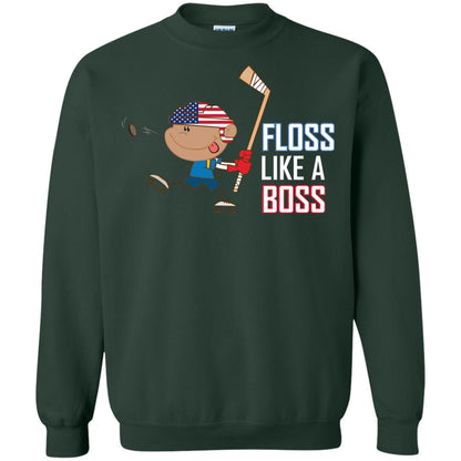 Floss Like A Boss Shirt For Hockey Players Forest Green
