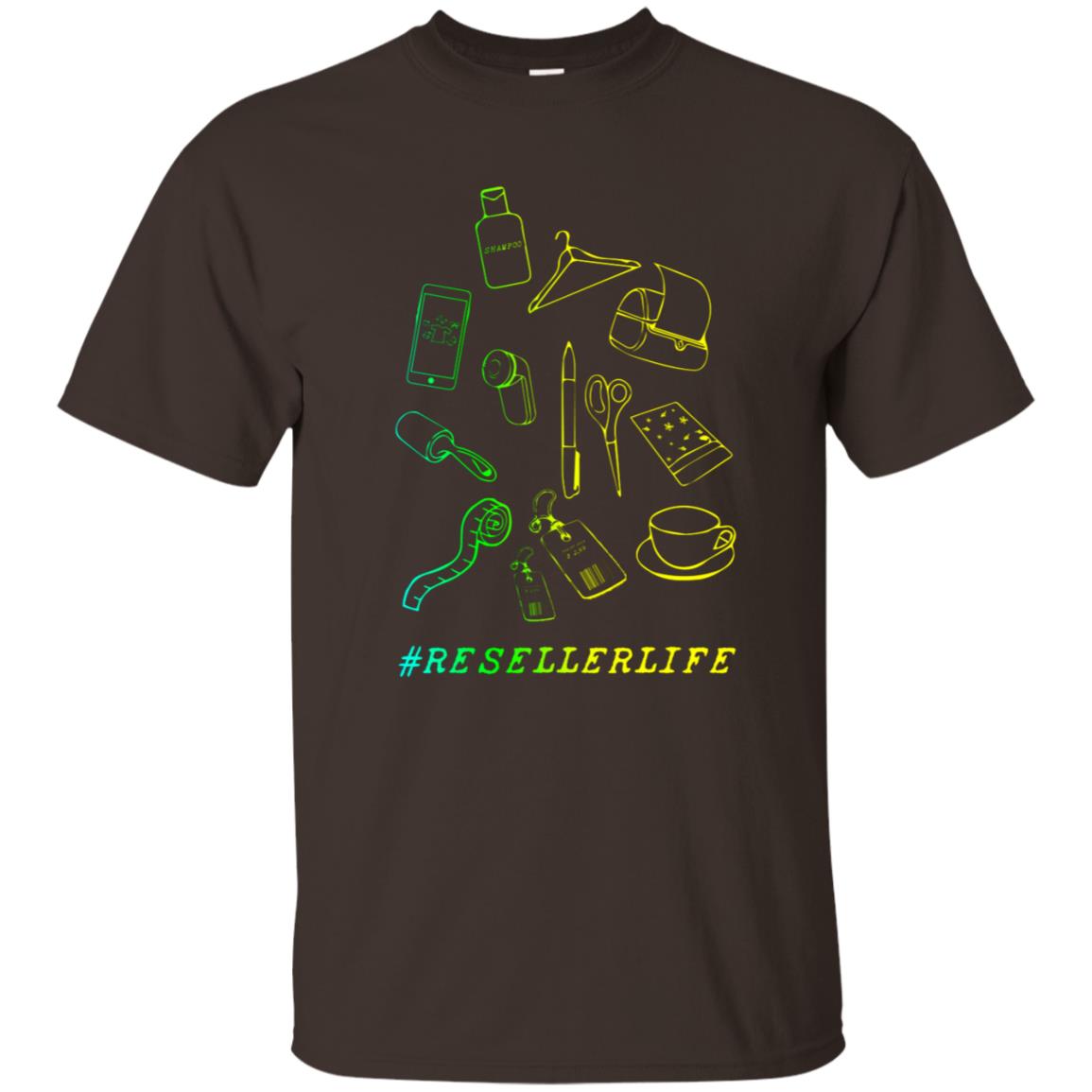 Reseller Life Entrepreneur Self Employed Reselling Gift Shirt Dark Chocolate