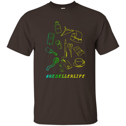 Reseller Life Entrepreneur Self Employed Reselling Gift Shirt Dark Chocolate