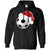 Soccer With Santa Claus Hat X-mas Shirt For Soccer LoversG185 Gildan Pullover Hoodie 8 oz.