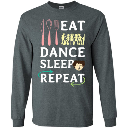 Eat Dance Sleep Repeat Dance Lover Shirt Dark Heather