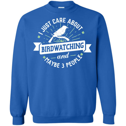 Birdwatching T-shirt I Just Care About Birdwatching Royal