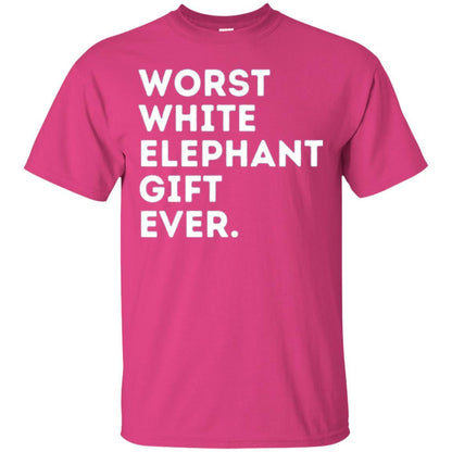 Best Worst White Elephant T-shirt Heliconia