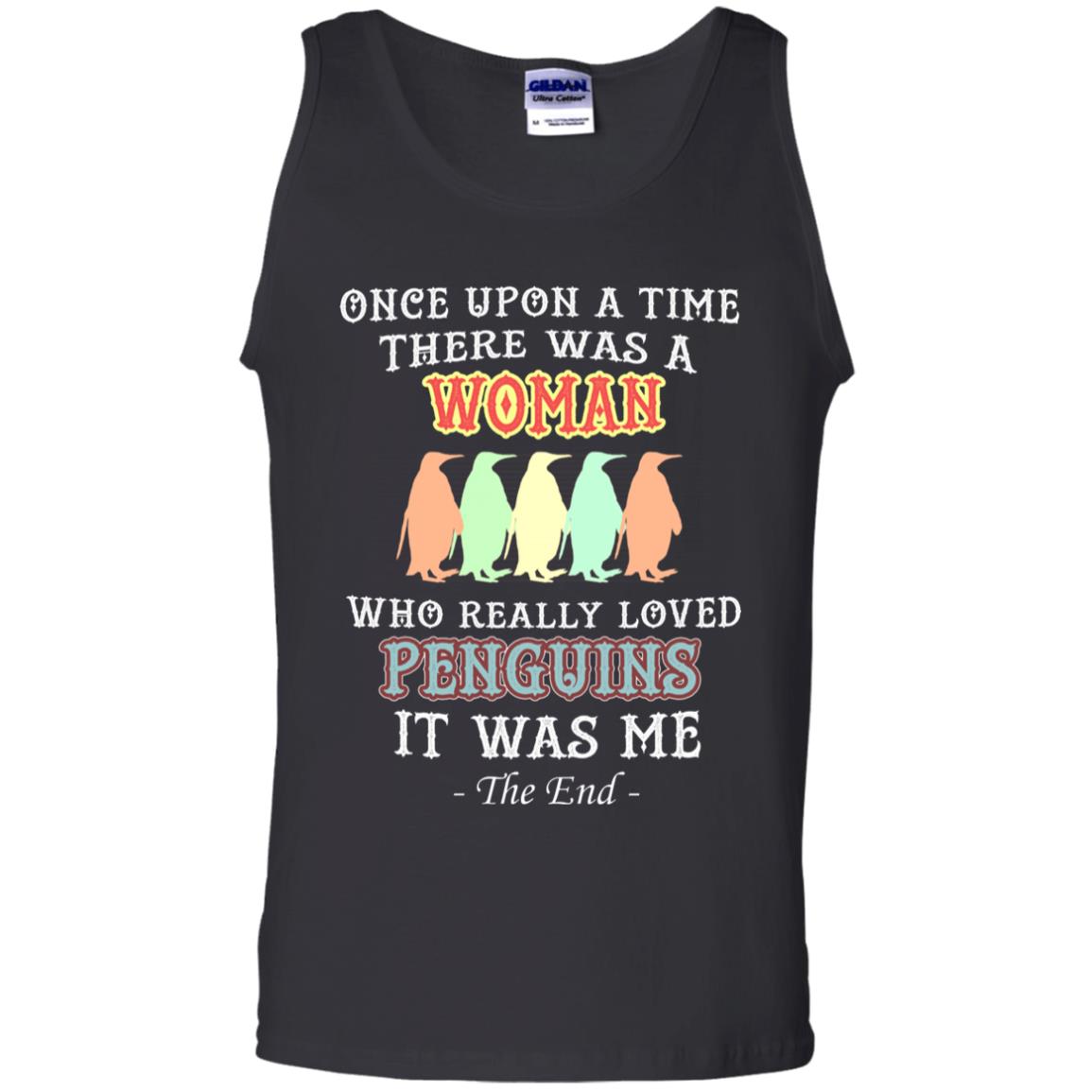 There Was A Woman Who Really Loved Penguins It Was Me Shirt Black