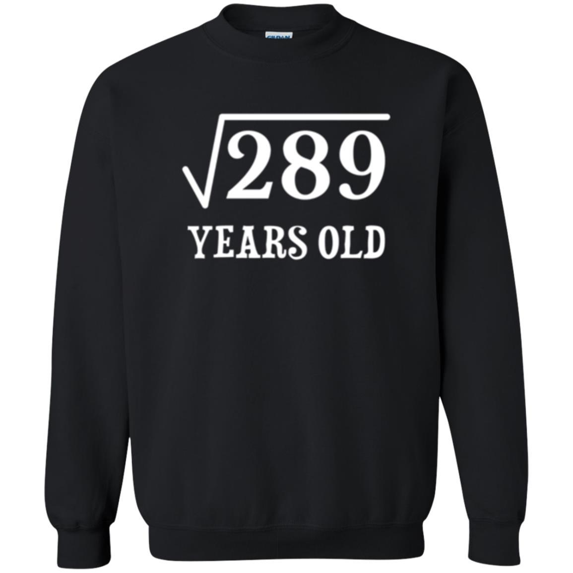 Brithday T-shirt Square Root Of 289 Black