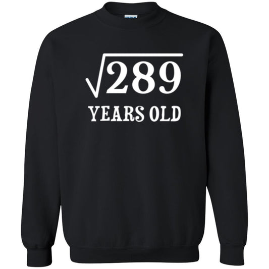 Brithday T-shirt Square Root Of 289 Black