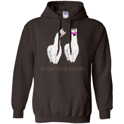Funny Alpaca T-shirt Get Ready For The Alpacalypse Dark Chocolate