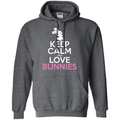 Bunny T-shirt Keep Calm And Love Bunnies Dark Heather