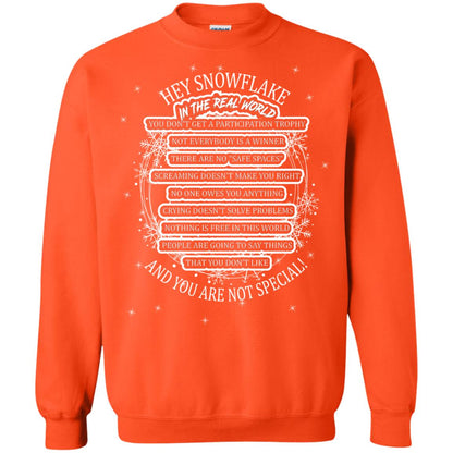 Hey Snowflake In The Real World You Don_t Get A Participation Trophy Military T-shirt Orange