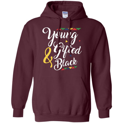 African American T-shirt Young Gifted And Black Maroon