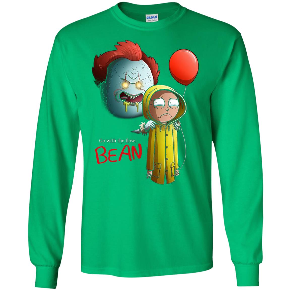 Go With The Flow It And Bean Horror Movie Shirt Irish Green