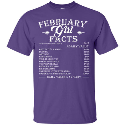 February Girl Facts Facts T-shirt Purple