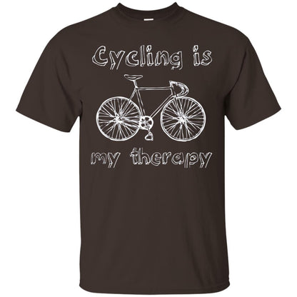 Cycling Is My Therapy Spin Class T-shirt Dark Chocolate