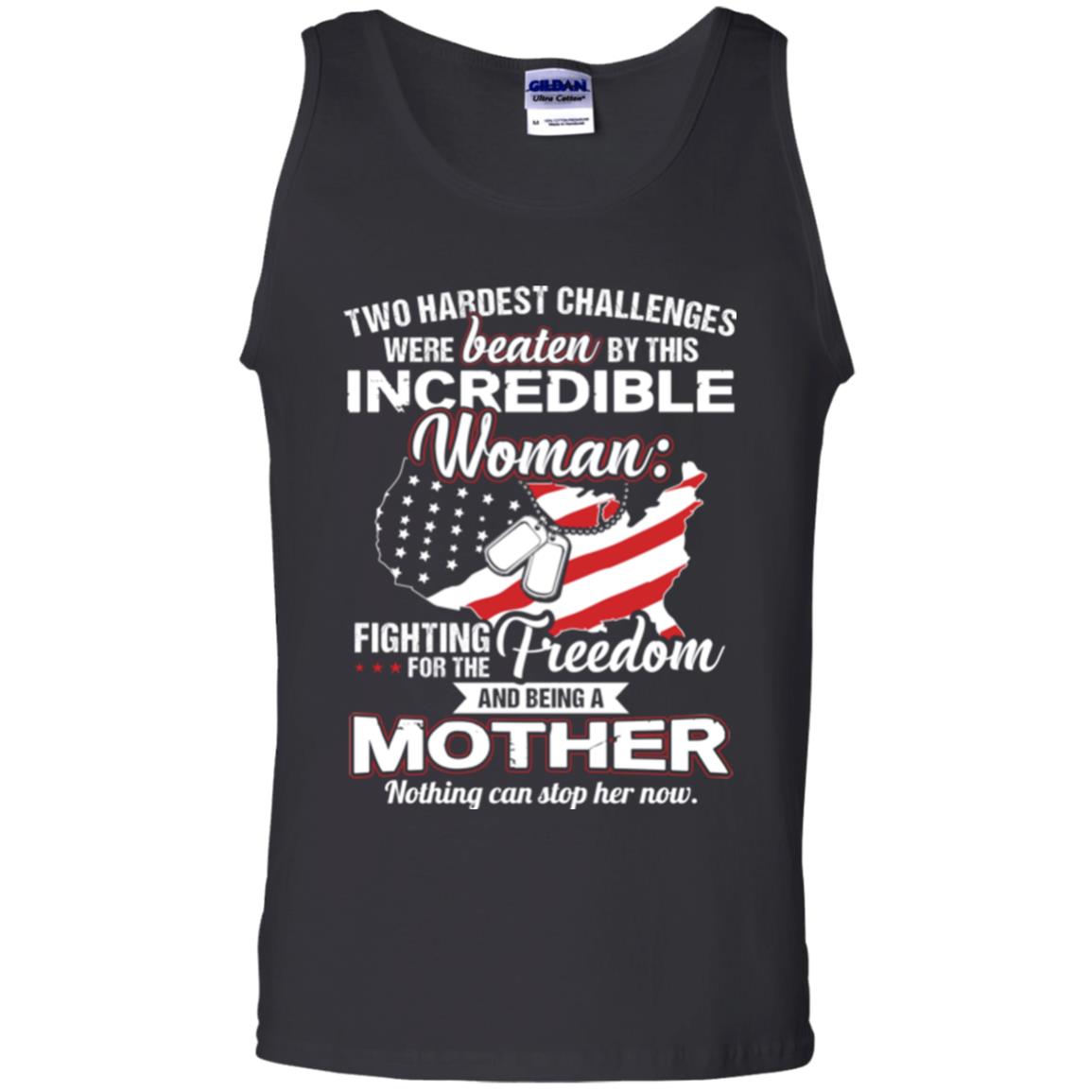 Incrediable Woman Fighting For The Freedom And Being A Mother Military Shirt Black