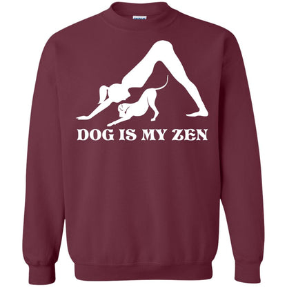 Yoga Dog T-shirt Dog Is My Zen Maroon