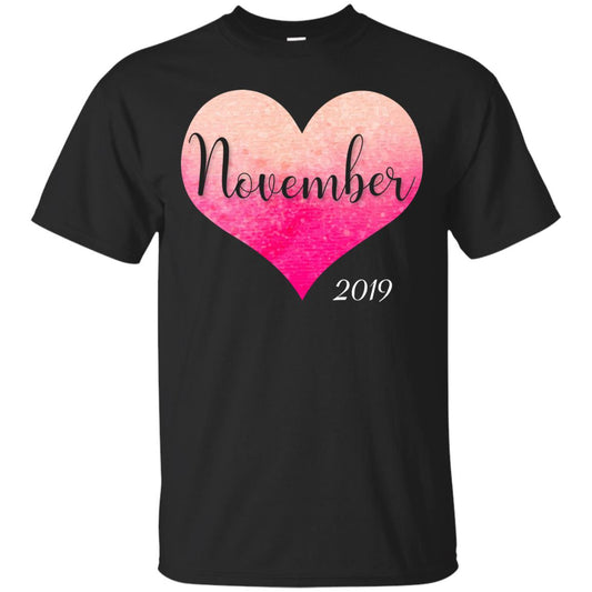 Pregnancy Reveal Announcement Party November 2019 Shirt Black