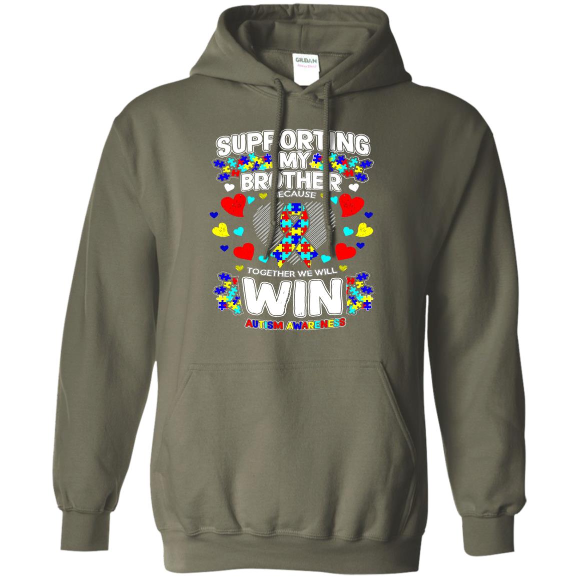 Autism Awareness Shirts For Supporting My Brother Military Green