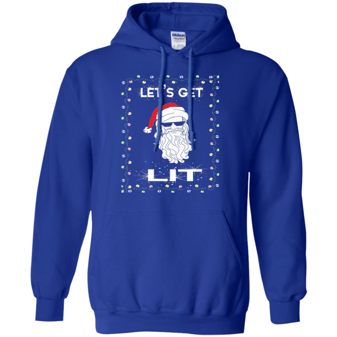 Christmas T-shirt Let_s Get Lit Royal