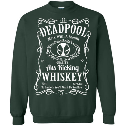 Deadpool Merc With A Mouth Quality Kiching Whiskey So Smooth You Will Want To Swallow Forest Green