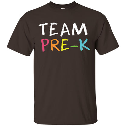 Team Pre-k Back To School Teacher T-shirt Dark Chocolate
